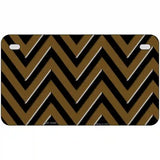 Brown Black Chevron Metal Novelty License Plate 7" x 4" (MP)