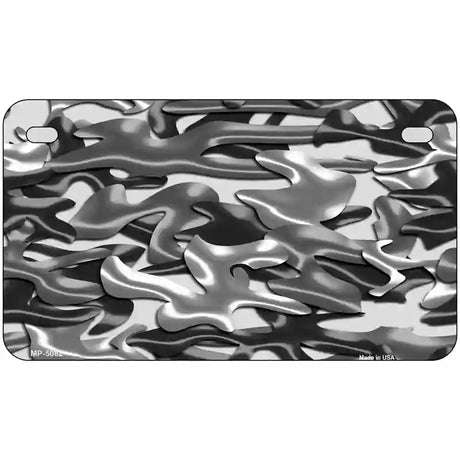 Grey Camouflage Metal Novelty License Plate 7" x 4" (MP)