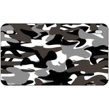 Black And White Camouflage Metal Novelty License Plate 7" x 4" (MP)