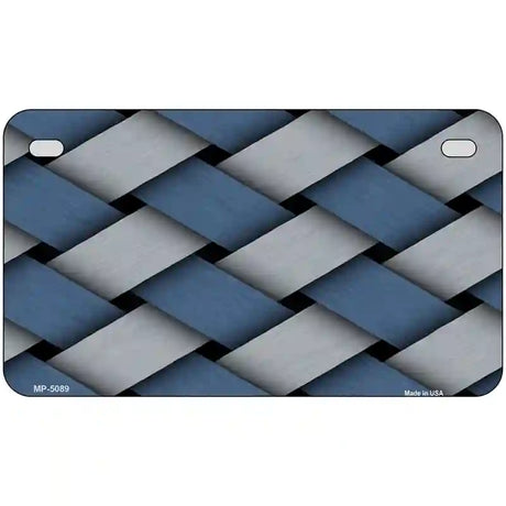 Weave Blue & Gray Metal Novelty License Plate 7" x 4" (MP)