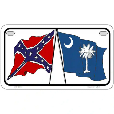 Confederate South Carolina State Flag Metal Novelty License Plate 7" x 4" (MP)