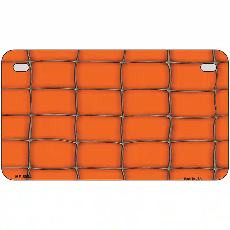 Web Orange Metal Novelty License Plate 7" x 4" (MP)