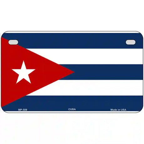 Cuba Flag Metal Novelty License Plate 7" x 4" (MP)