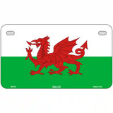 Wales Flag Metal Novelty License Plate 7" x 4" (MP)