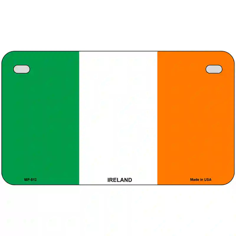 Ireland Flag Metal Novelty License Plate 7" x 4" (MP)