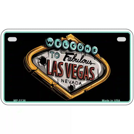 Welcome To Las Vegas Novelty Metal License Plate 7" x 4" (MP)