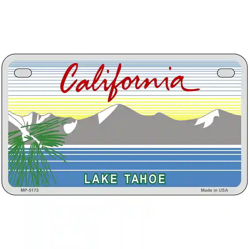 California Lake Tahoe Novelty State Blank Metal License Plate 7" x 4" (MP)