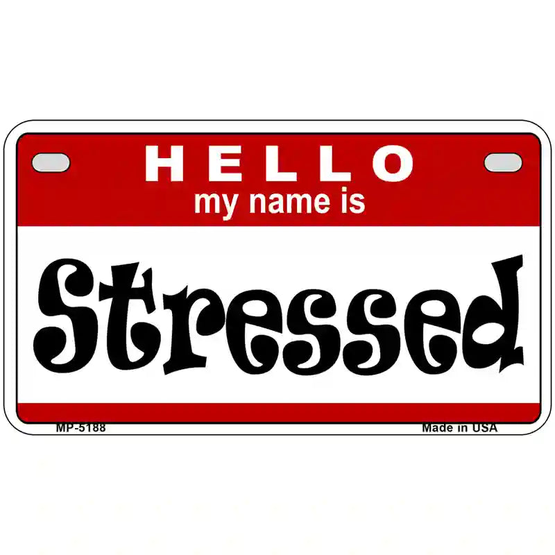 Stressed Metal Novelty License Plate 7" x 4" (MP)