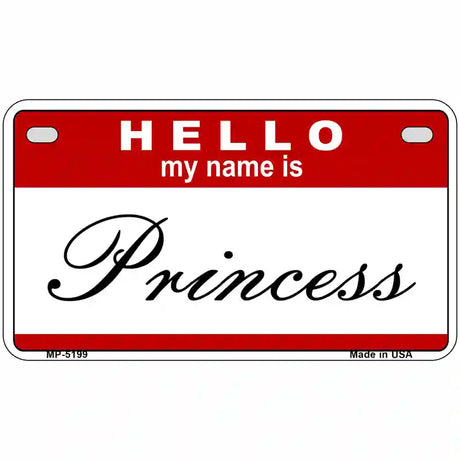 Princess Metal Novelty License Plate 7" x 4" (MP)