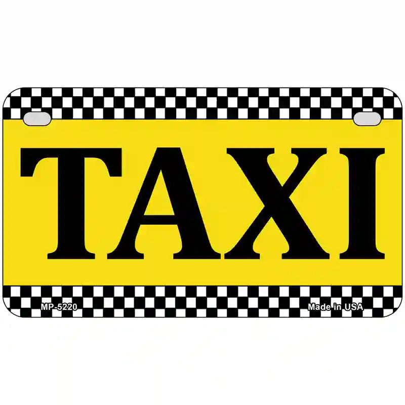 Taxi Metal Novelty License Plate 7" x 4" (MP)