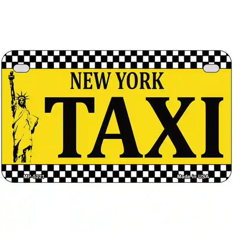 New York Taxi Metal Novelty License Plate 7" x 4" (MP)