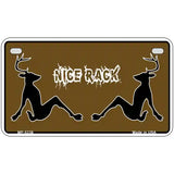 Nice Rack Novelty Metal License Plate 7" x 4" (MP)