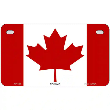 Canadian Flag Metal Novelty License Plate 7" x 4" (MP)