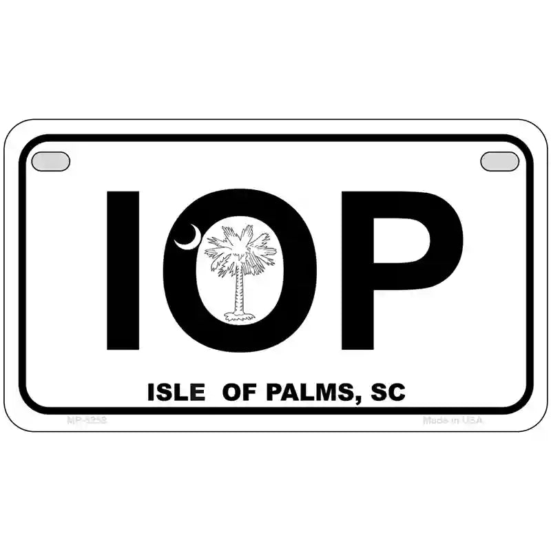 IOP Isle of Palms Metal Novelty License Plate 7" x 4" (MP)