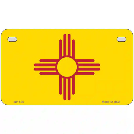 New Mexico State Flag Metal Novelty License Plate 7" x 4" (MP)