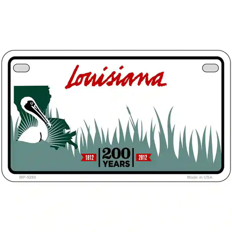 Louisiana 200 Years Blank Novelty Metal License Plate 7" x 4" (MP)