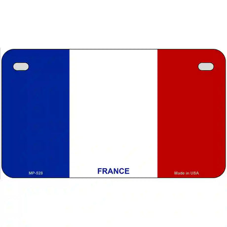 France Flag Metal Novelty License Plate 7" x 4" (MP)