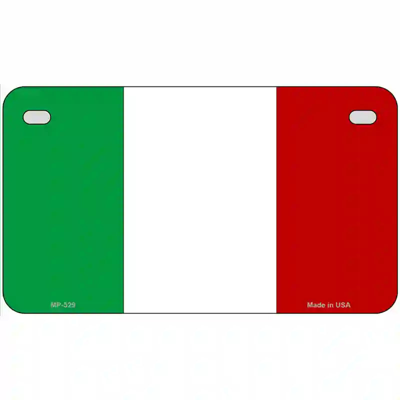 Italy Flag Metal Novelty License Plate 7" x 4" (MP)