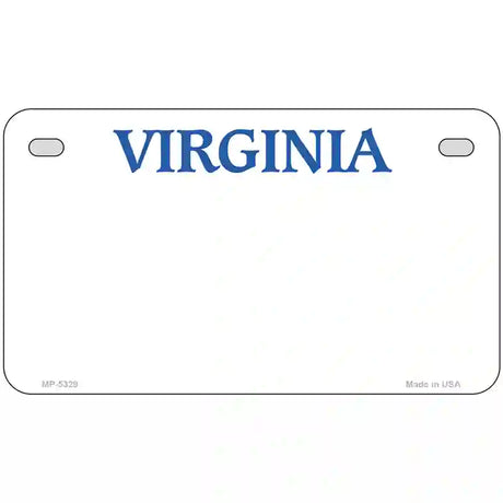 Virginia Blank Novelty Metal License Plate 7" x 4" (MP)