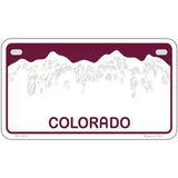 Colorado Novelty State Blank Metal License Plate 7" x 4" (MP)