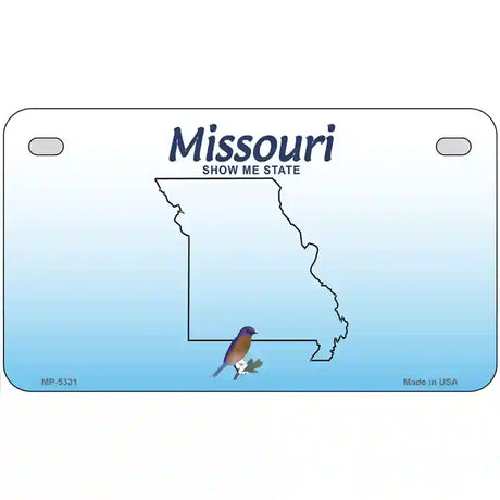 Missouri Blue Blank Novelty Metal License Plate 7" x 4" (MP)