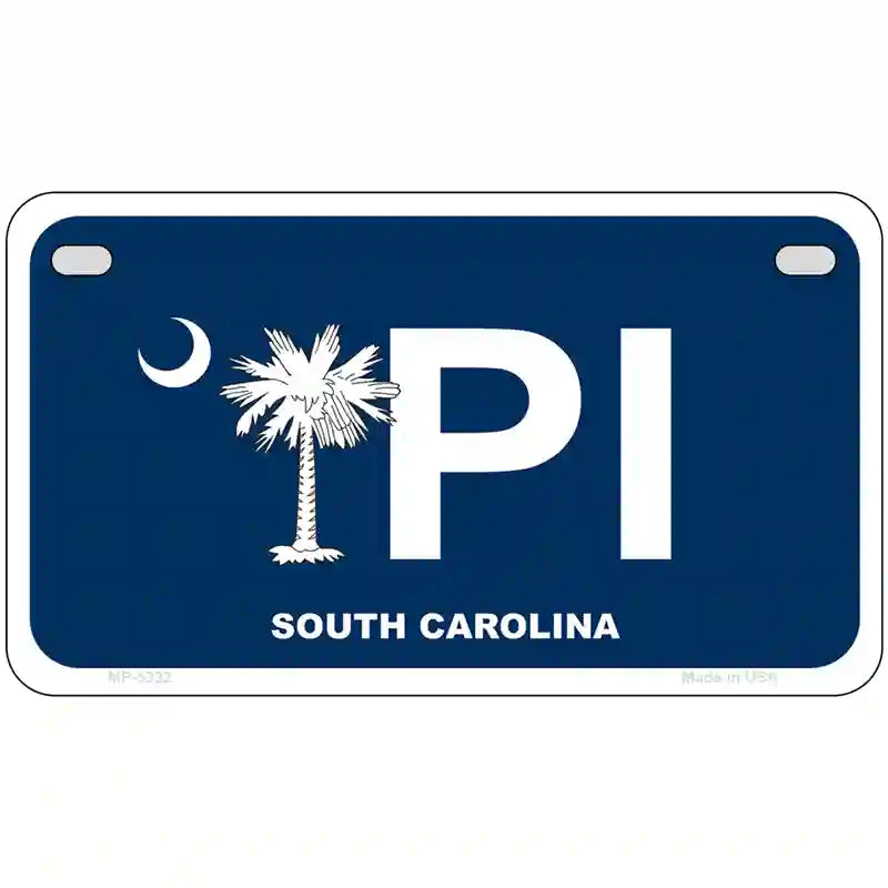 PI South Carolina Metal Novelty License Plate 7" x 4" (MP)