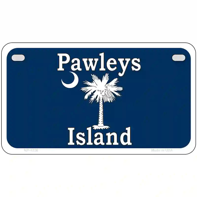 Pawleys Island Blue Metal Novelty License Plate 7" x 4" (MP)