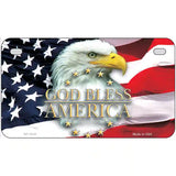 God Bless America Eagle Novelty Metal License Plate 7" x 4" (MP)