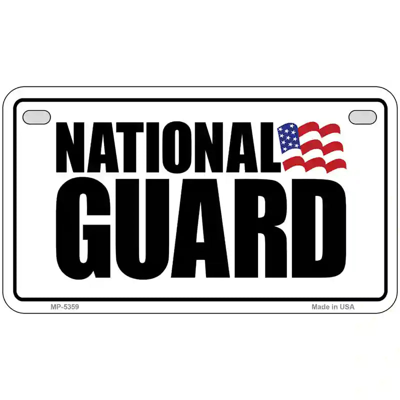 National Guard Novelty Metal License Plate 7" x 4" (MP)