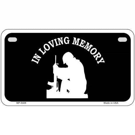 In Loving Memory Sitting Novelty Metal License Plate 7" x 4" (MP)