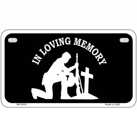 In Loving Memory Cross Novelty Metal License Plate 7" x 4" (MP)