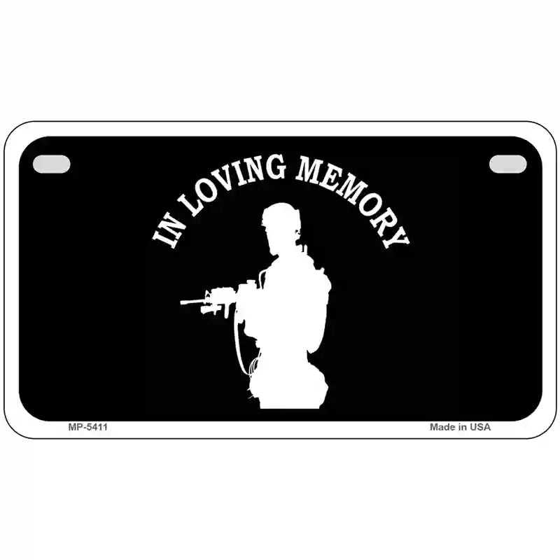 In Loving Memory Standing Novelty Metal License Plate 7" x 4" (MP)