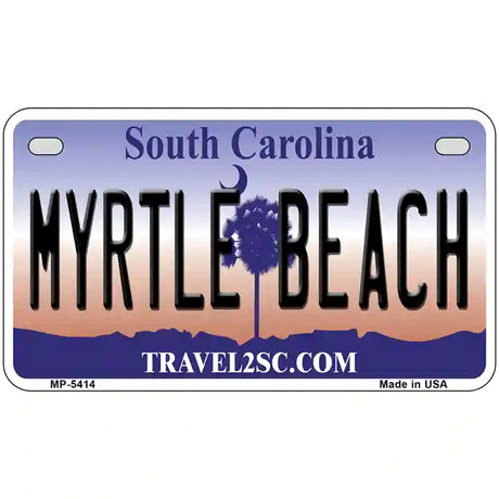 Myrtle Beach South Carolina Metal Novelty License Plate 7" x 4" (MP)