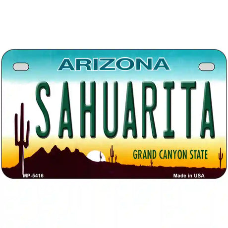 Sahuarita Arizona Novelty Metal License Plate 7" x 4" (MP)