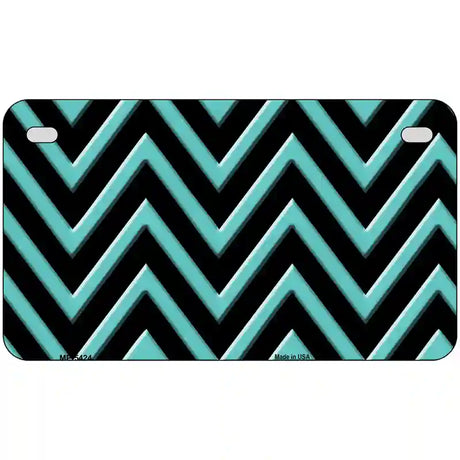 Tiffany Blue Chevron Metal Novelty License Plate 7" x 4" (MP)