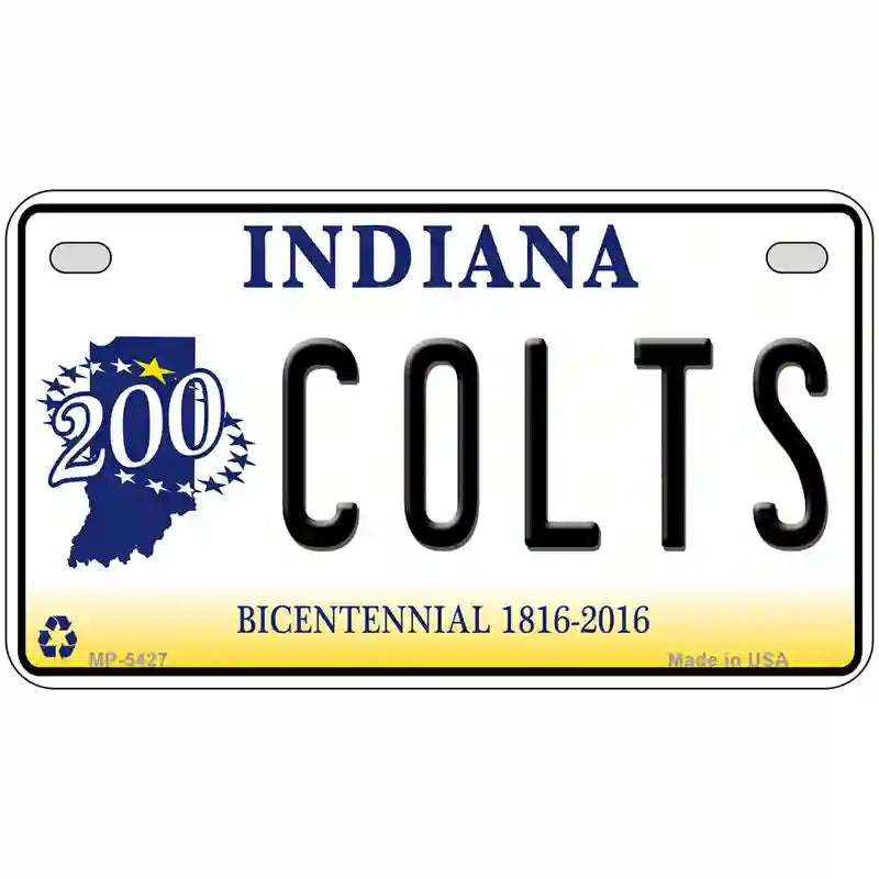 Colts Indiana Bicentennial Novelty Metal License Plate 7" x 4" (MP)