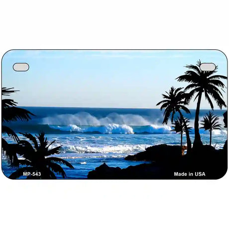 Ocean Wave Metal Novelty License Plate 7" x 4" (MP)