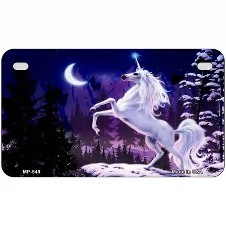 Unicorn Metal Novelty License Plate 7" x 4" (MP)