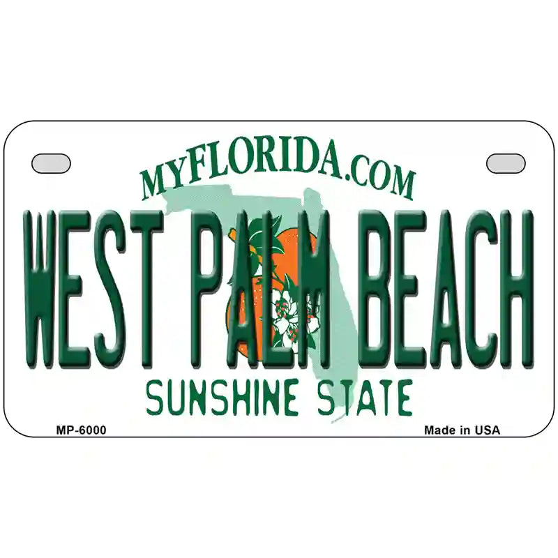 West Palm Beach Florida Novelty Metal License Plate 7" x 4" (MP)