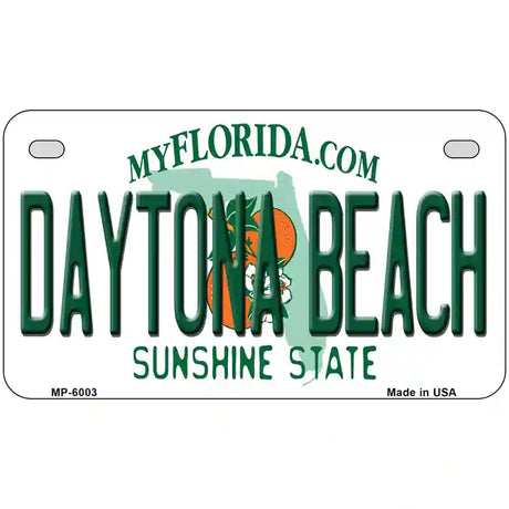 Daytona Beach Florida Novelty Metal License Plate 7" x 4" (MP)