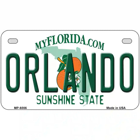 Orlando Florida Novelty Metal License Plate 7" x 4" (MP)