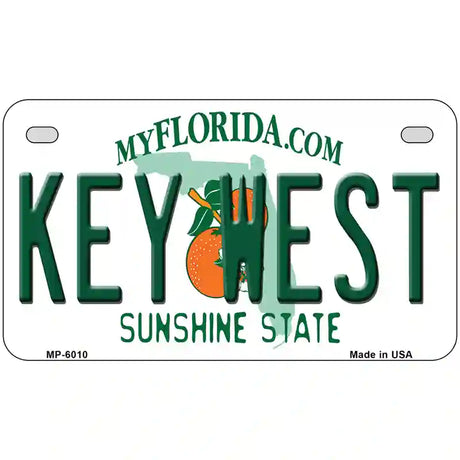 Key West Florida Novelty Metal License Plate 7" x 4" (MP)