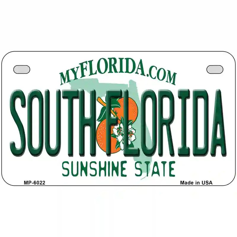 South Florida Novelty Metal License Plate 7" x 4" (MP)