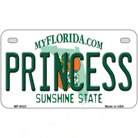 Princess Florida Novelty Metal License Plate 7" x 4" (MP)