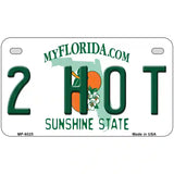 2 Hot Florida Novelty Metal License Plate 7" x 4" (MP)