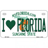 I Love Florida Novelty Metal License Plate 7" x 4" (MP)