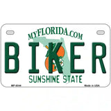 Biker Florida Novelty Metal License Plate 7" x 4" (MP)