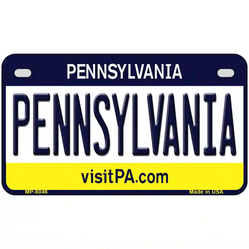 Pennsylvania State Novelty Metal License Plate 7" x 4" (MP)