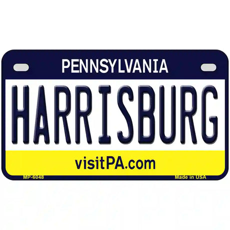 Harrisburg Pennsylvania State Novelty Metal License Plate 7" x 4" (MP)