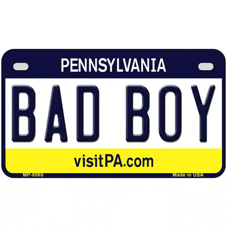 Bad Boy Pennsylvania State Novelty Metal License Plate 7" x 4" (MP)